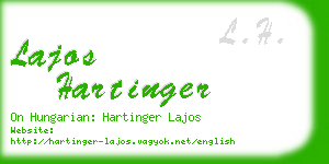 lajos hartinger business card